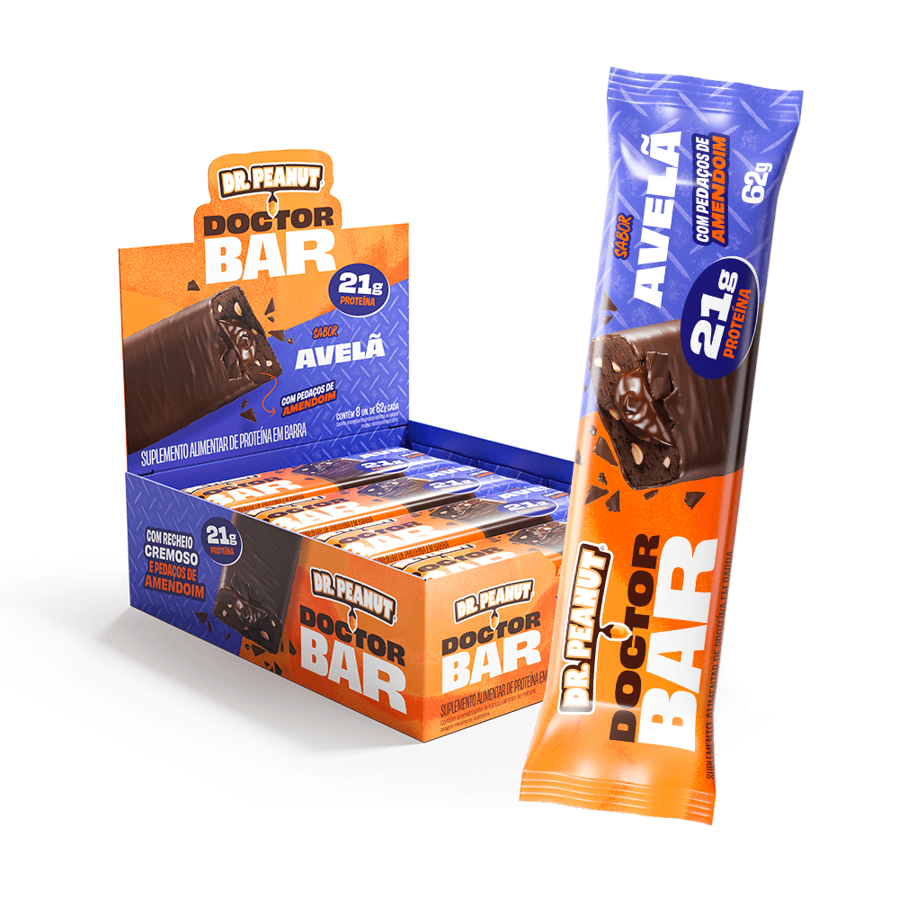 Doctor Bar Display C/8 Unidades Sabores Dr Peanut