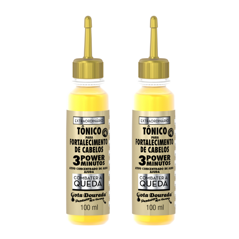 Kit 2 Tônicos Capilares Gota Dourada -  Fortalecimento de Cabelos - Extraordinário