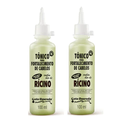 Kit 2 Tônicos Capilares Gota Dourada - Fortalecimento de Cabelos - Rícino