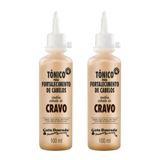 Kit 2 Tônicos Capilares Gota Dourada -  Fortalecimento de Cabelos - Cravo em Oferta na Shopee