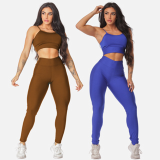 Kit 2 Conjuntos Legging e Top Alcinha em Oferta na Shopee