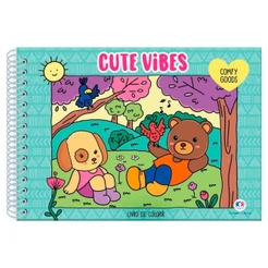 Livro de Colorir - Cute Vibes Comfy and Cozy - Capa Dura