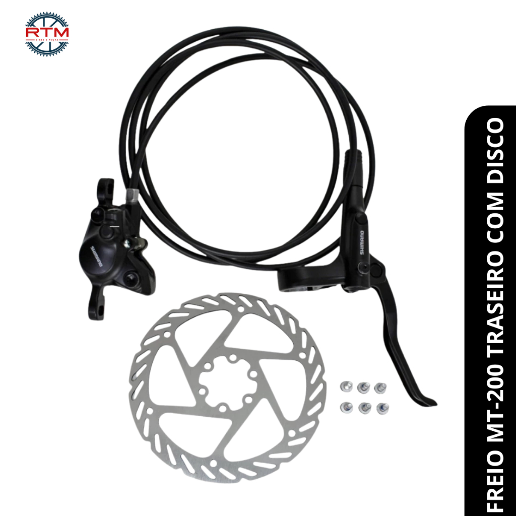 FREIO A DISCO HIDRÁULICO SHIMANO MT200 TRASEIRO DIREITO MANETE PINÇA em Oferta na Shopee