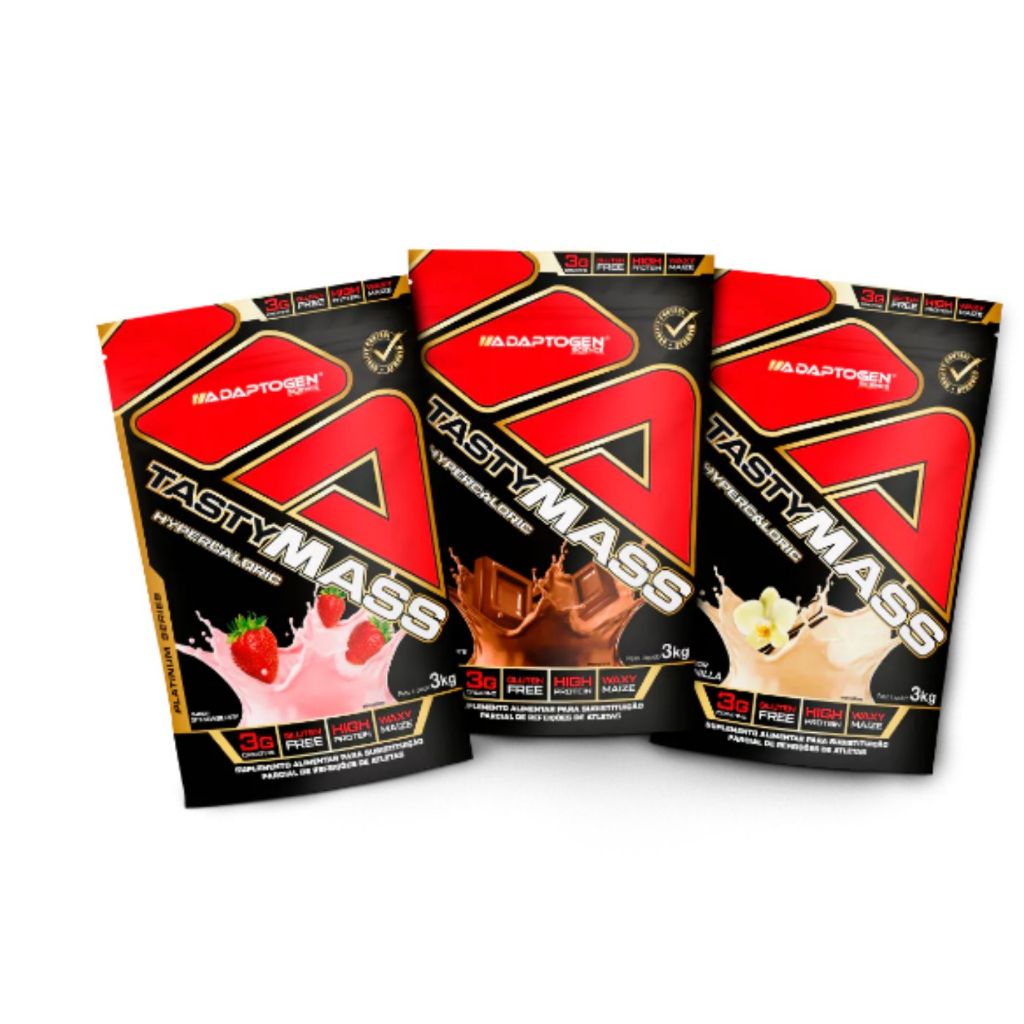 Tasty Mass Hypercaloric Adaptogen Refil 3kg  Sabores em Oferta na Shopee