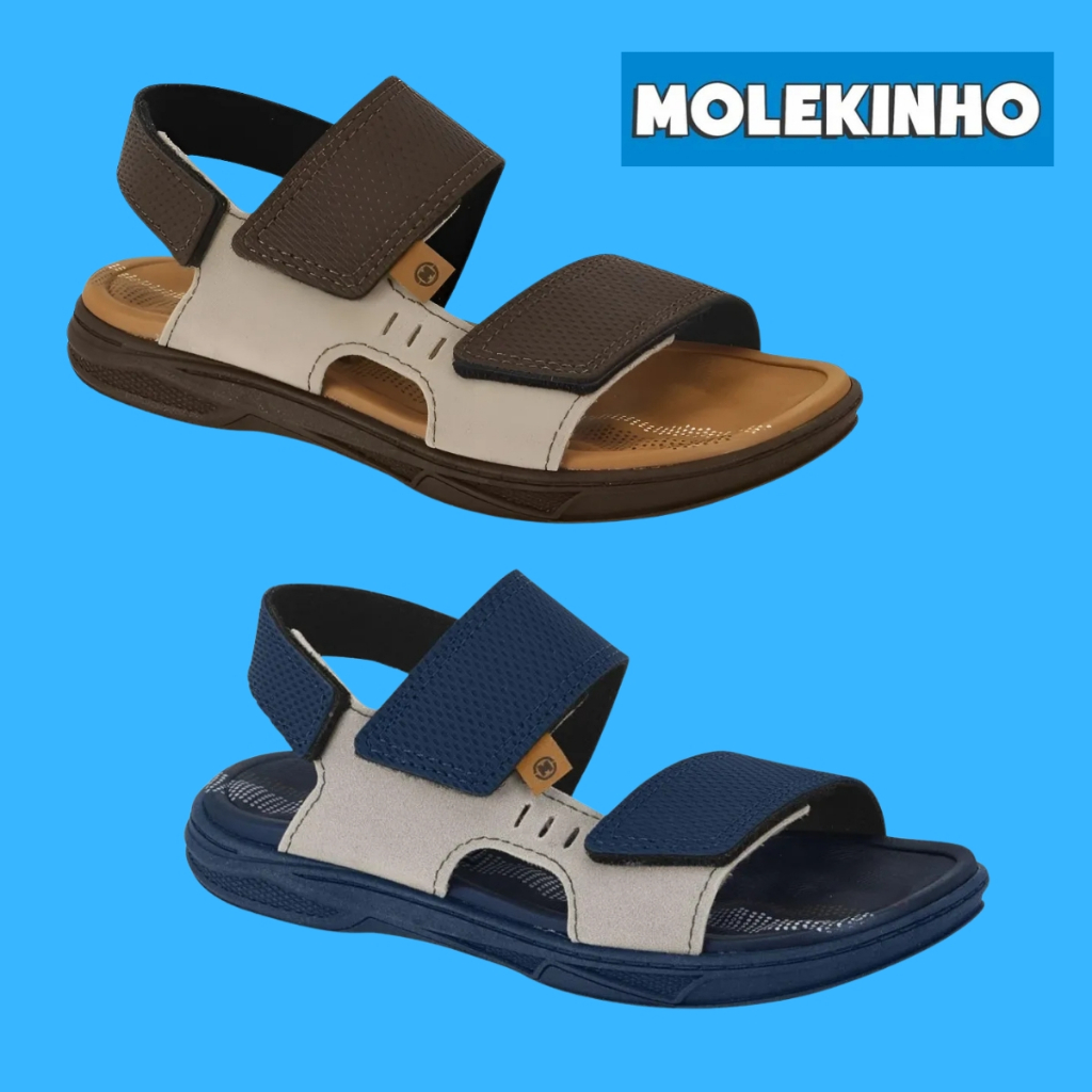 Papete Sandalia Molekinho Ajustável Calce Fácil Palmilha Conforto Infantil 2402.744
