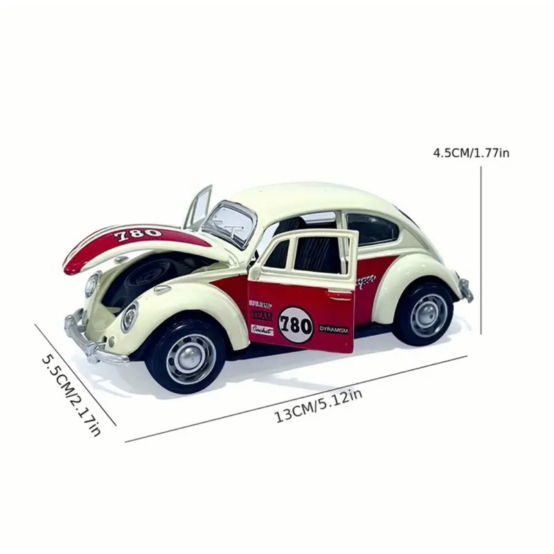 Carrinho De Ferro Colecionador Fusca Personalizado Miniatura Fusquinha Abre Portas Fricção