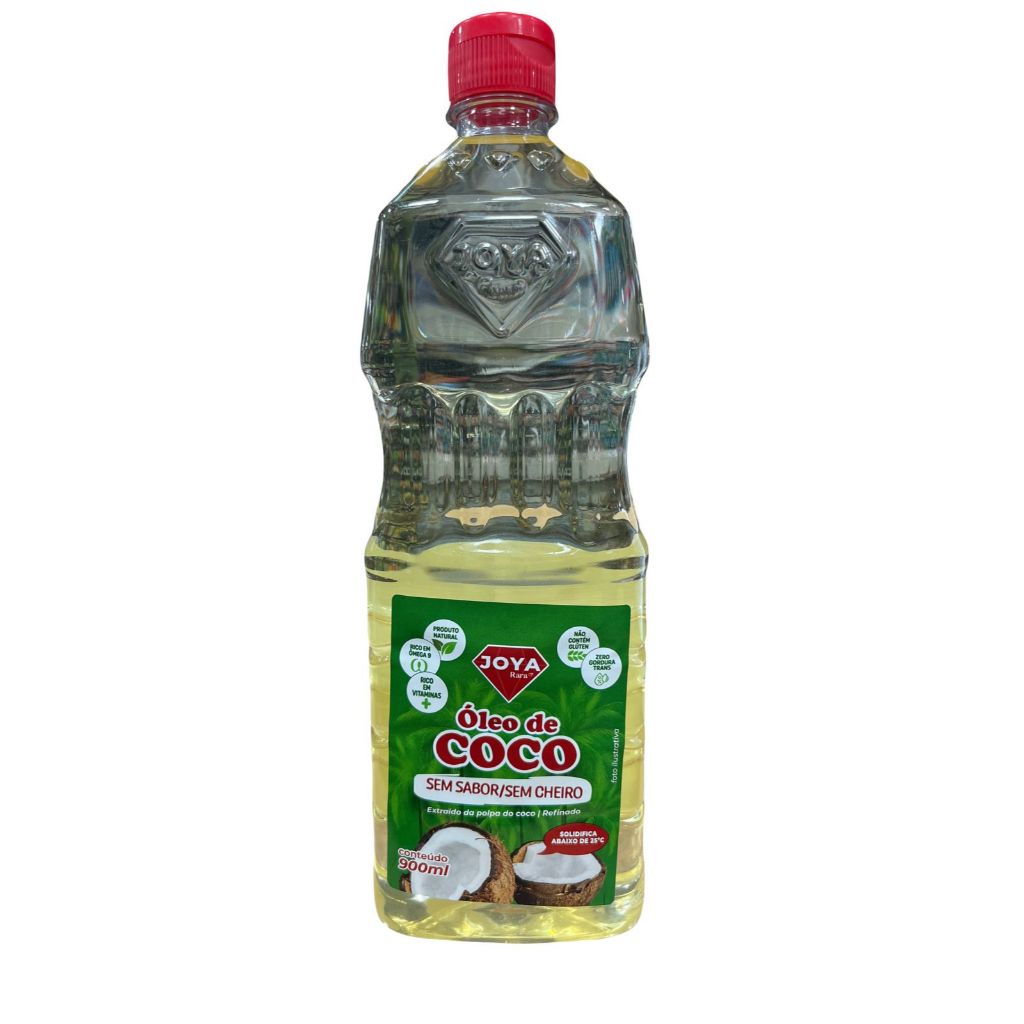 ÓLEO DE COCO SEM CHEIRO E SEM SABOR 900ML - JOYA RARA