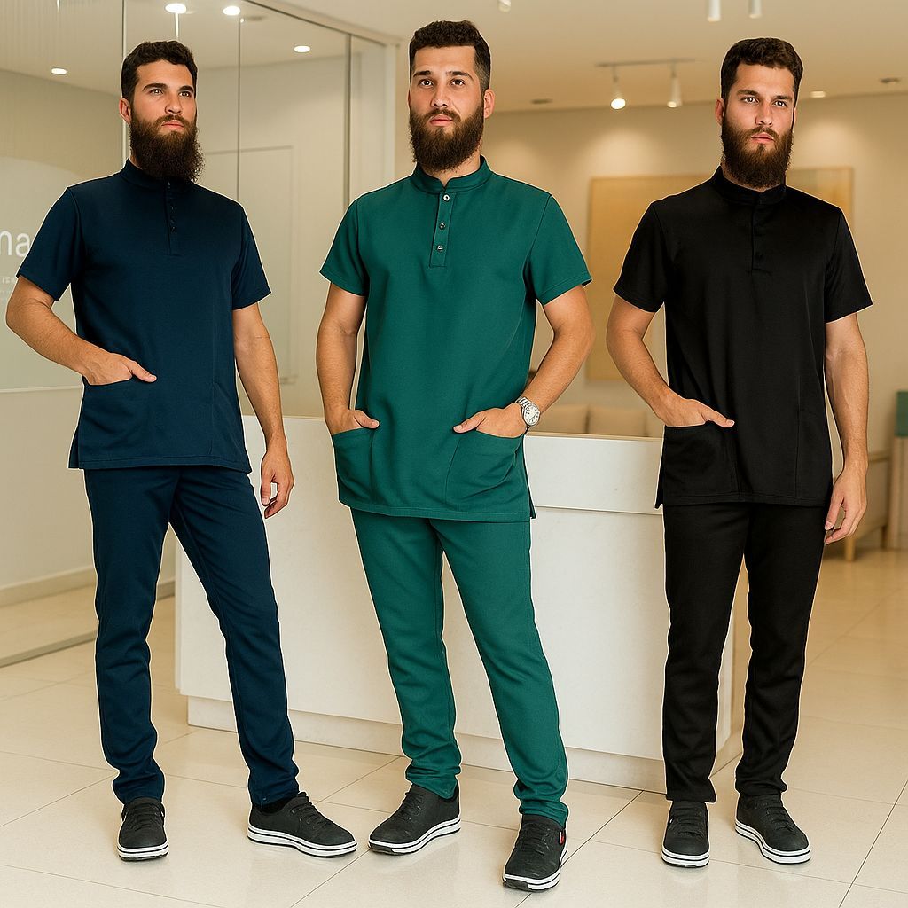 Conjunto Scrub Masculino Pijama Cirurgico Profissional Premium Adryan