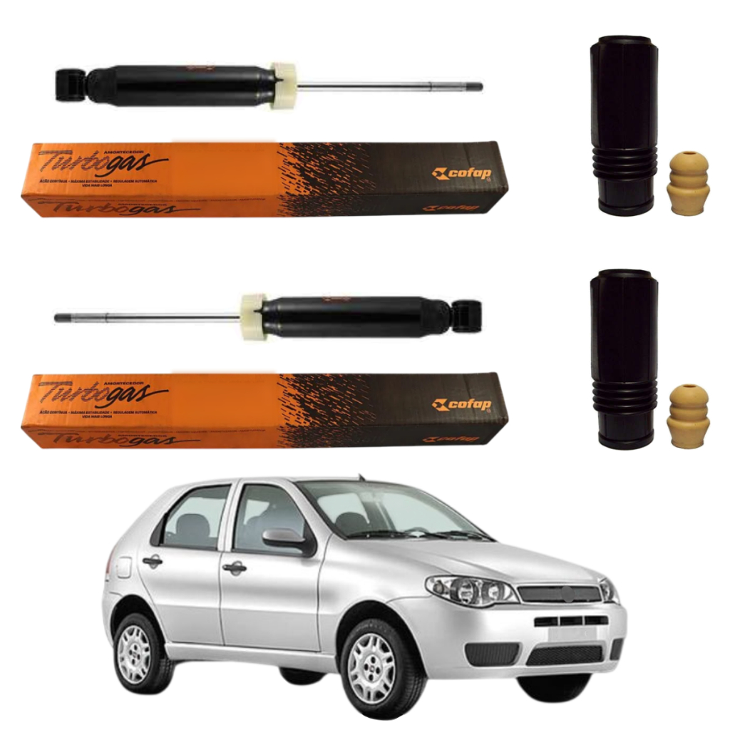 PAR AMORTECEDOR TRASEIRO PALIO 2001 A 2009 ORIGINAL COFAP + KITS