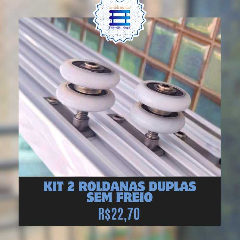 KIT 2 Roldanas Duplas sem Freio p/ Sacada – Troque em Casa Fácil!