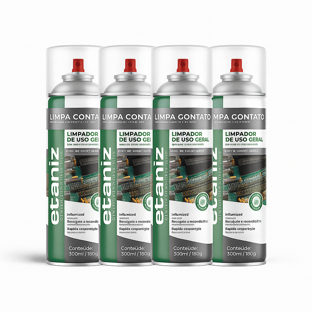 Kit C/04 Limpa Contato Uso Geral Limpador 300Ml 180G