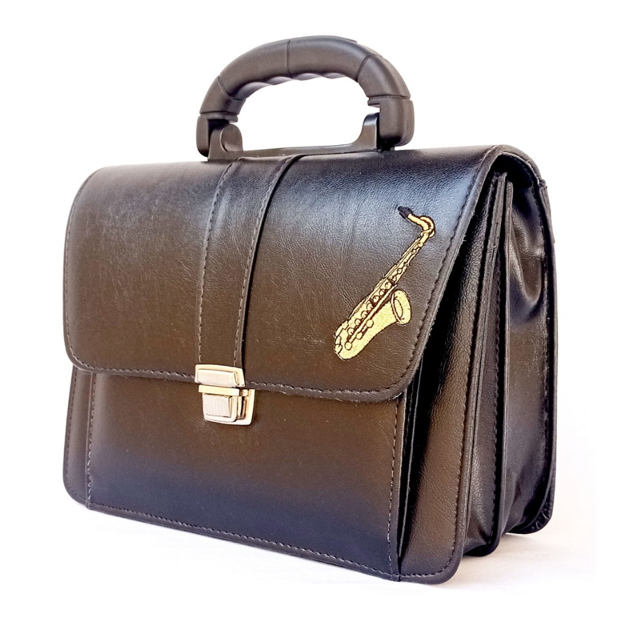 Pasta Maleta Capanga Biblia e Hinario CCB Liso Preto AP Bordado Sax R1971 em Oferta na Shopee