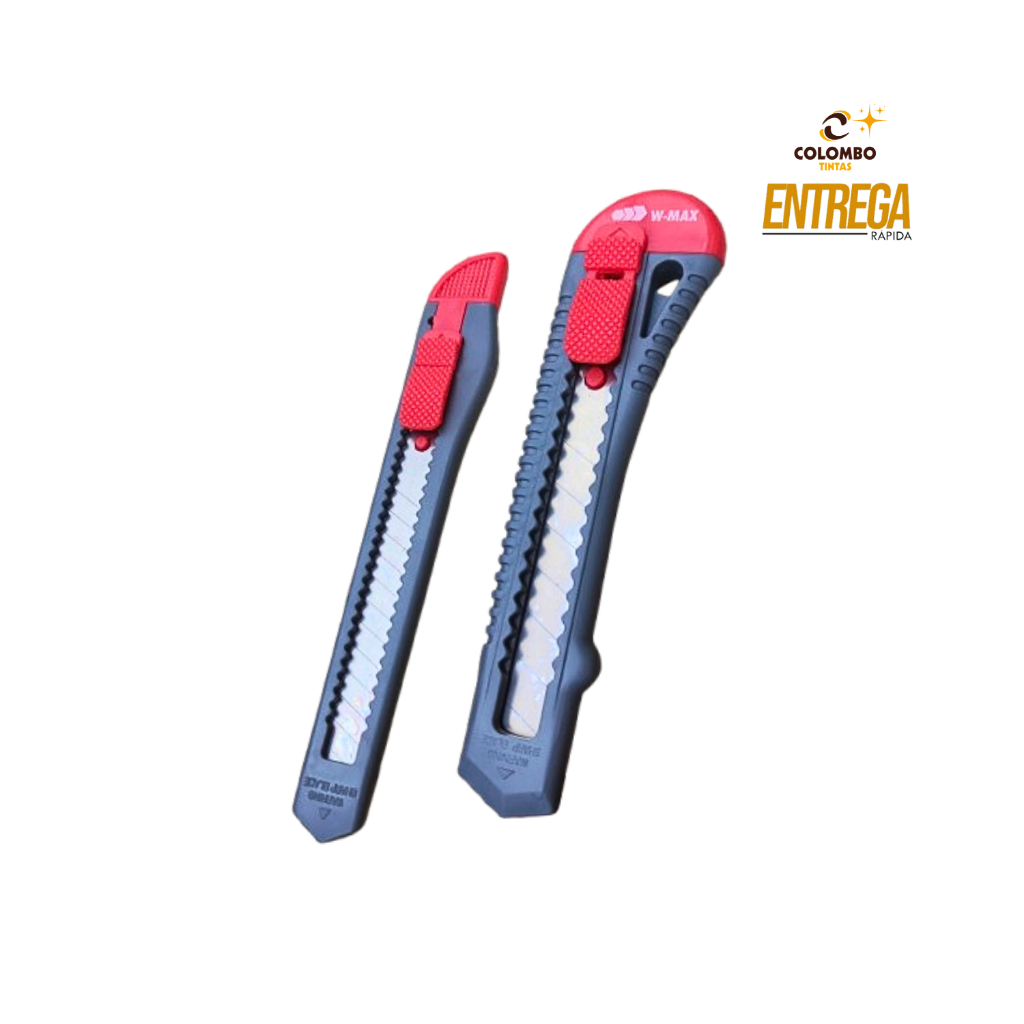 Estilete Wurth W-MAX 9mm ou 18mm com Caixa de 10 Lâminas Inclusa – Corte Preciso e Seguro