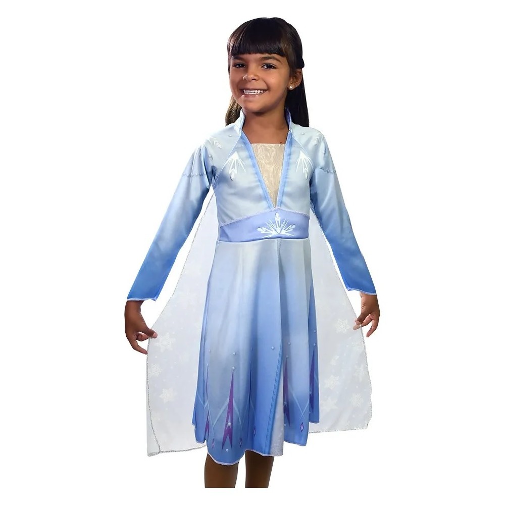 Fantasia da Elsa Infantil Frozen 2 Clássica Vestido Elsa de Frozen Licenciada Novabrink 105SM