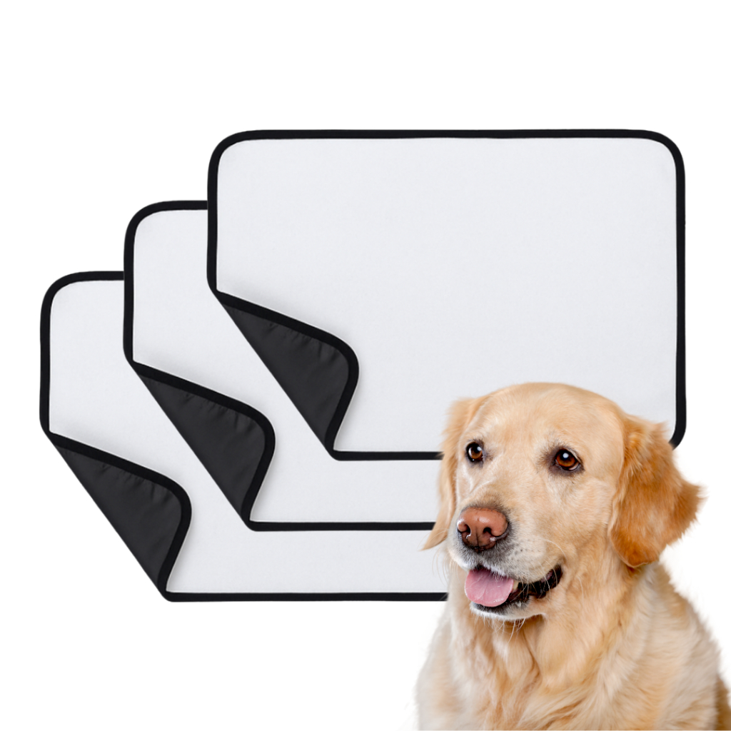 Kit 3 Tapetes Higiênicos Pet Impermeável Lavável 80x60 Branco - Vila Flor