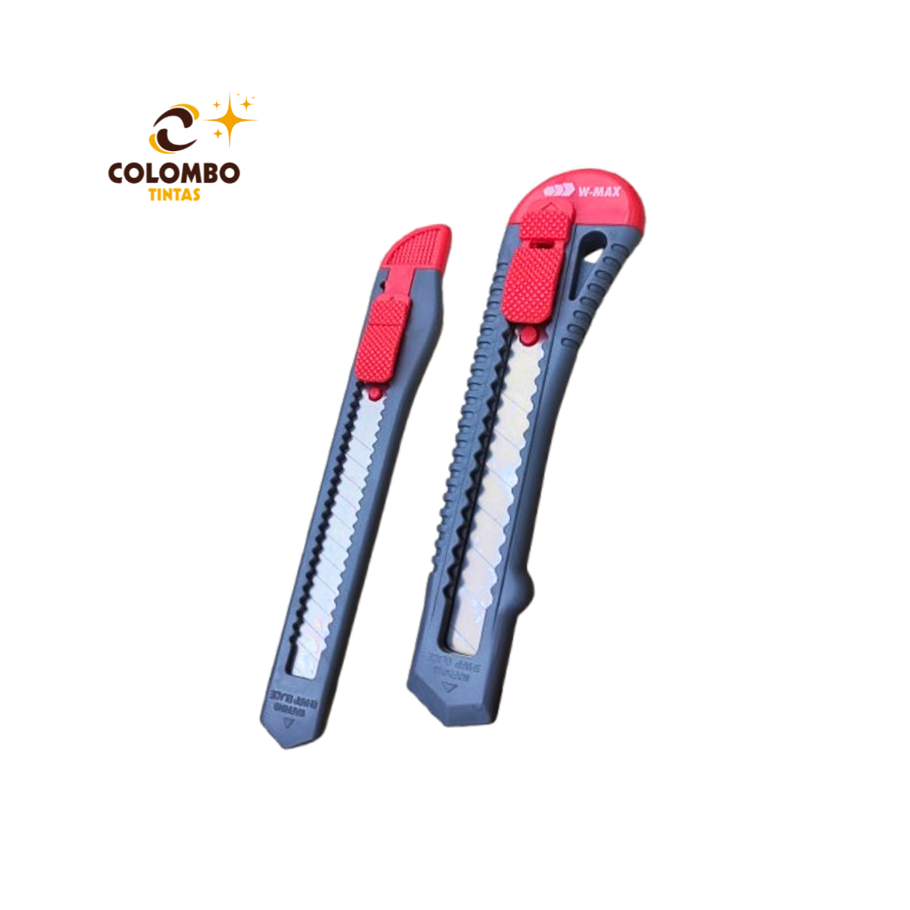Estilete 9mm ou 18mm W-MAX Wurth + Caixa com 10 Lâminas – Ideal para Cortes Detalhados