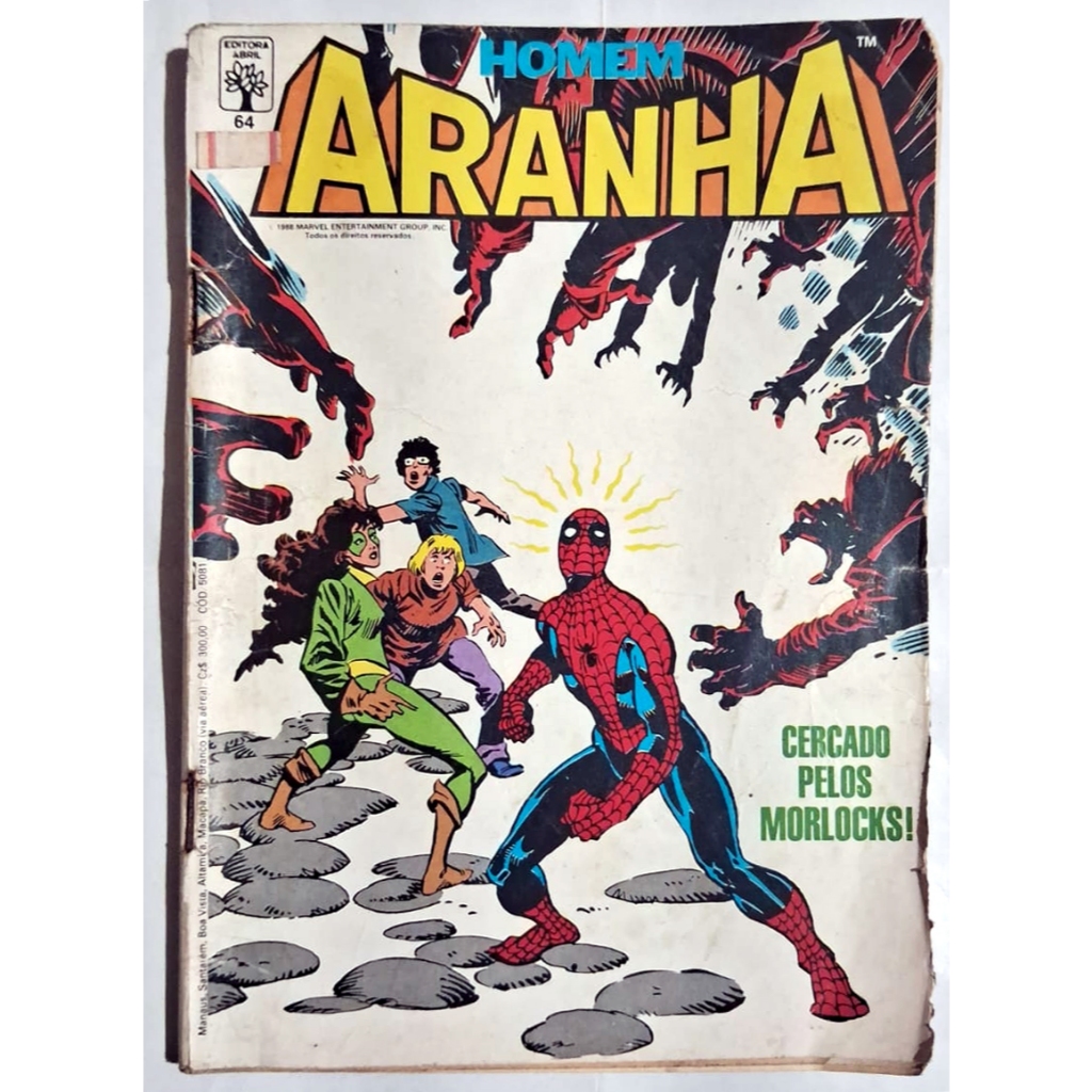 Homem Aranha 64 Homem Areia Kitty Pryde Gavião Arqueiro Quarteto Fantástico Marvel Feiticeira Escarlate Visão Galactus