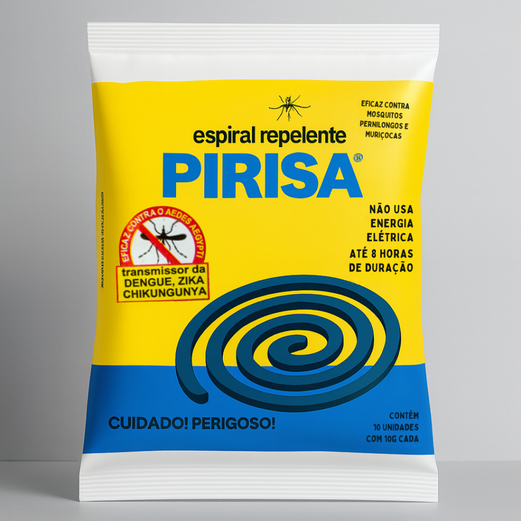 Kit Repelente Espiral 12 Pacotes Pirisa 120 Unidades Sem Cheiro Ruim — imagem 2 de 2