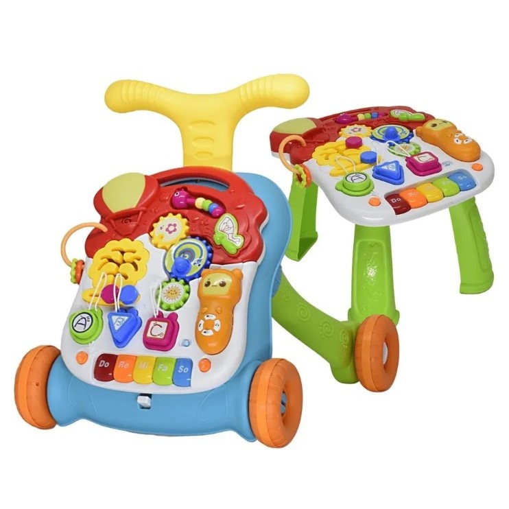 Andador Infantil Didatico Que Vira Mesinha Brinquedo Educativo Mesa Atividades Multifuncional Bebê