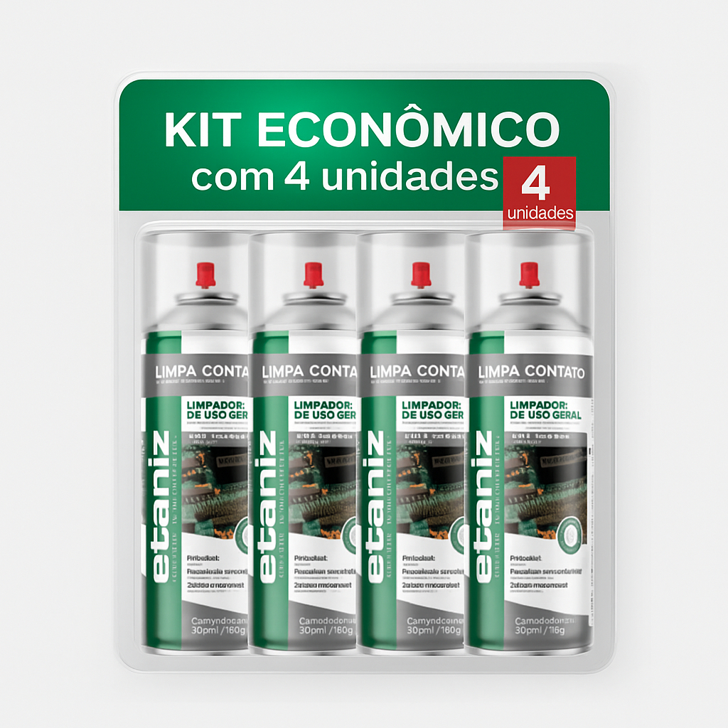 Kit C/04 Limpa Contato Uso Geral Limpador 300Ml 180G