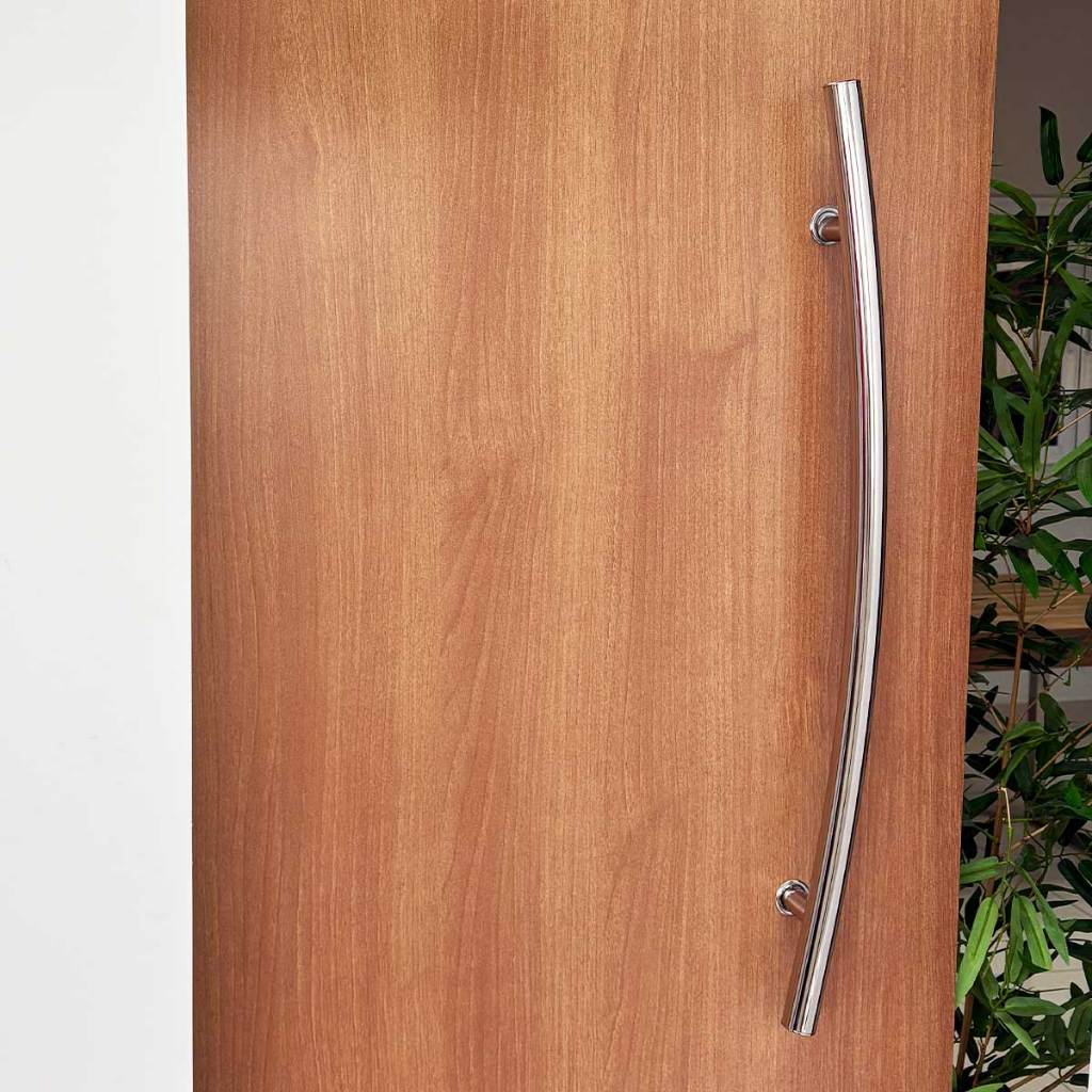 Puxador Porta Duplo Aço Inox Belíssima Economy 70 cm em Oferta na Shopee