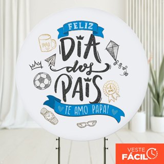 Painel Redondo Dia dos Pais em tecido 1,50m com Elástico - APR-2432 em Oferta na Shopee