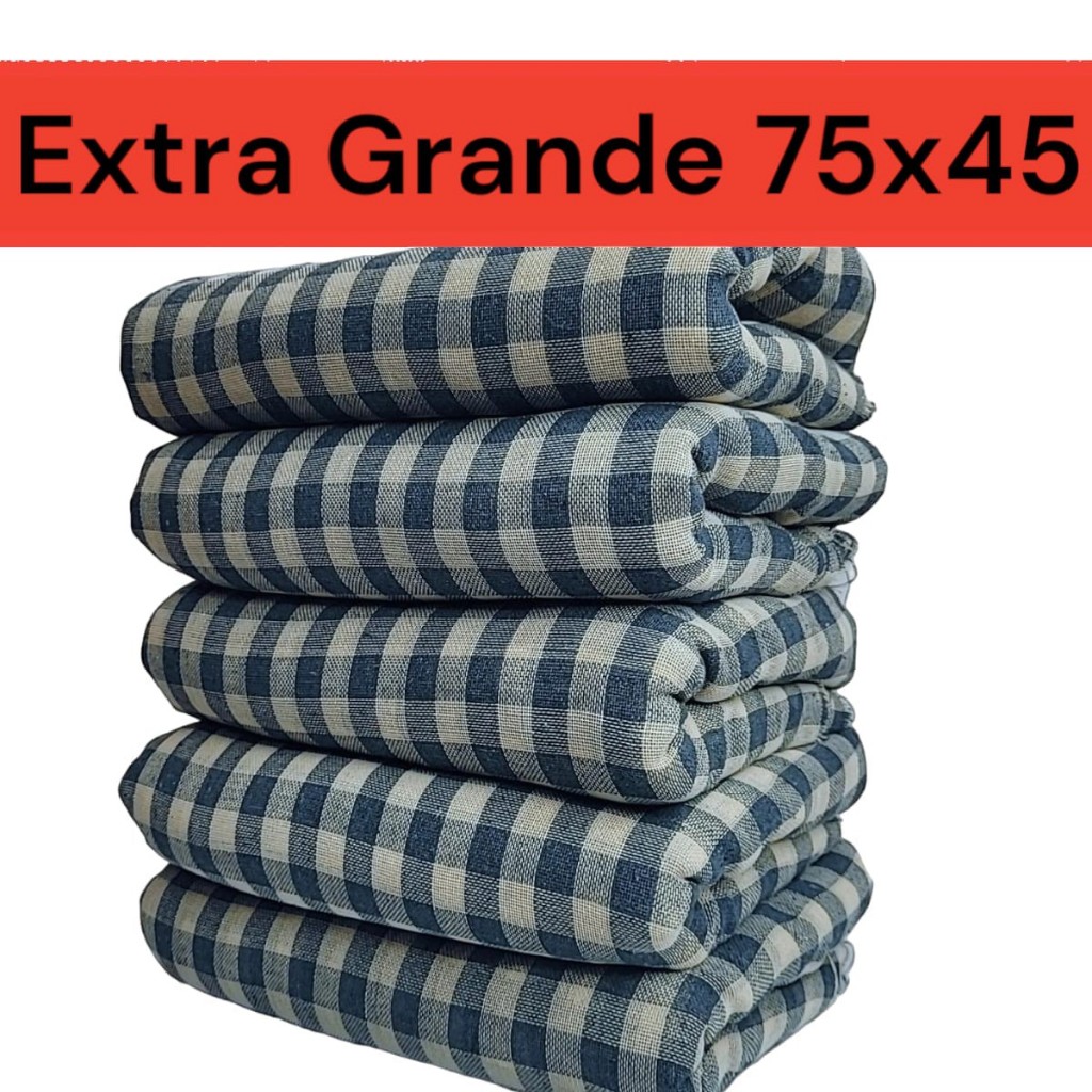 10 Pano De Chão Grande Xadrez - Tamanho 75x45 Saco Duplo - Saco Costurado 100% Algodão