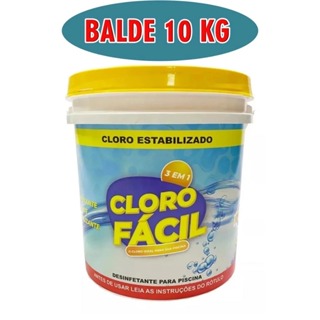 Balde de Cloro para Piscina Fácil 10kg em Oferta na Shopee