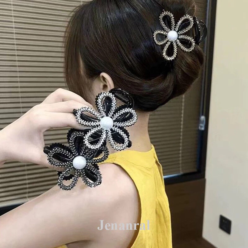 Único Conjunto Coreano high-end Diamante Flor De Ameixa grab clip Viajando Acessório De Cabelo Feminino
