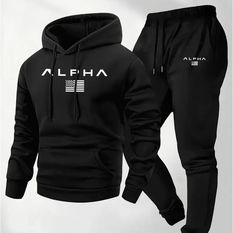 Conjunto Moletom Calça Algodão Alpha America Unissex Moda