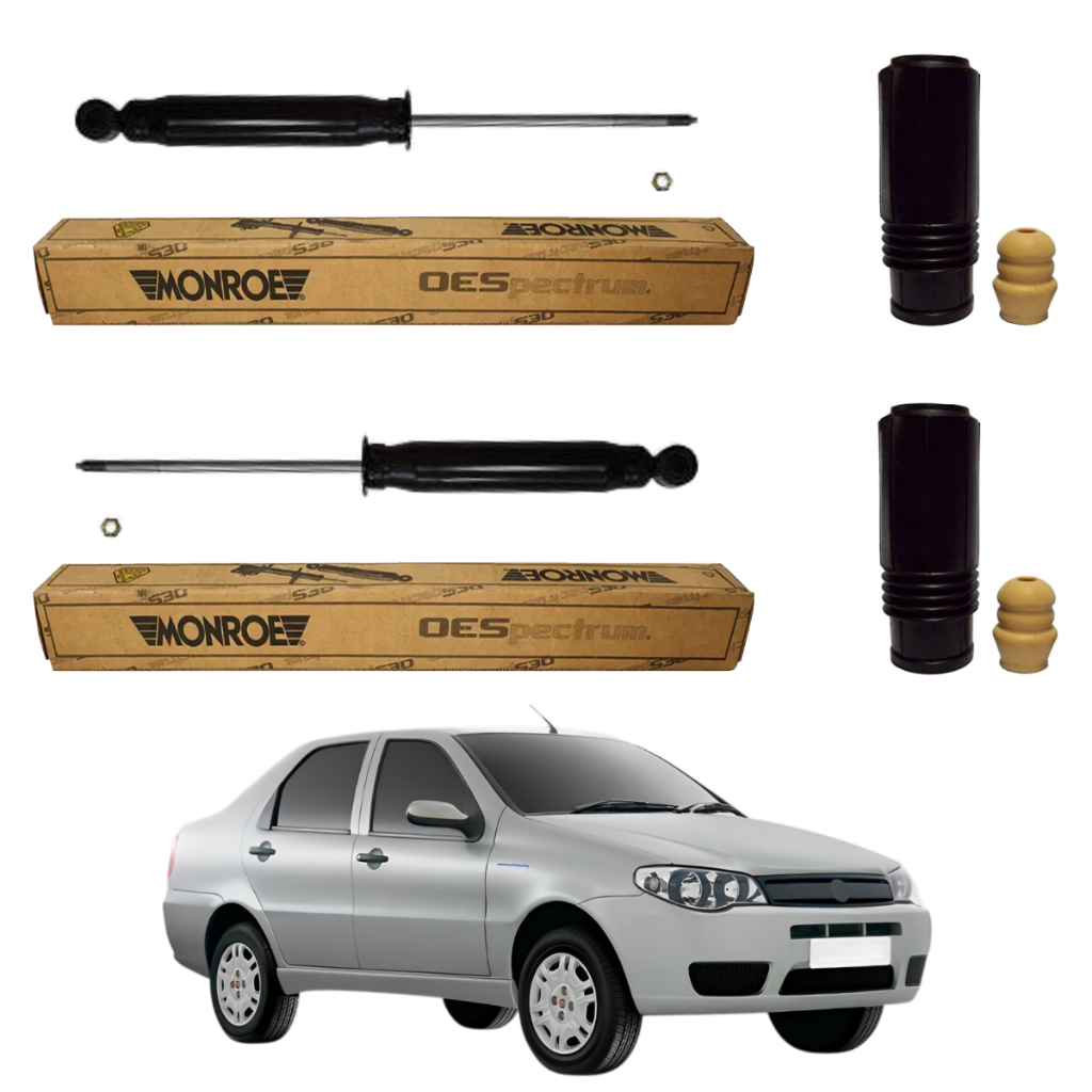 PAR AMORTECEDOR TRASEIRO SIENA 2001 A 2016 ORIGINAL MONROE + KITS