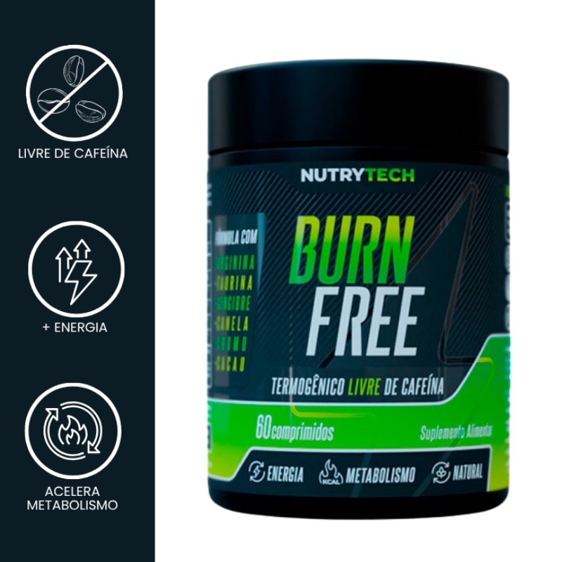 Termogênico Sem Cafeína Natural Burn Free 60 Tabs Nutrye em Oferta na Shopee