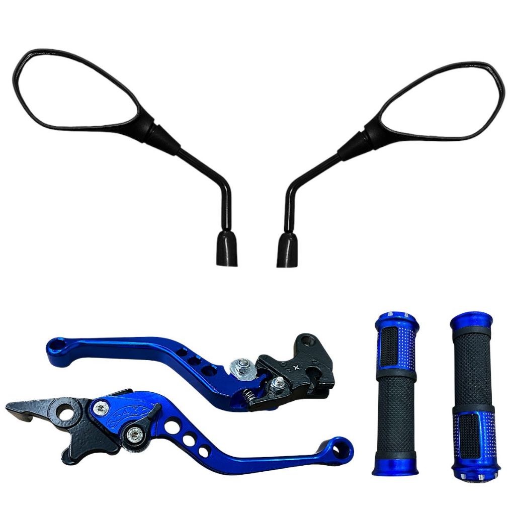 Kit Par Retrovisor + Manopla Diamante + Manete Freio A Disco Xtz 250 Tenere