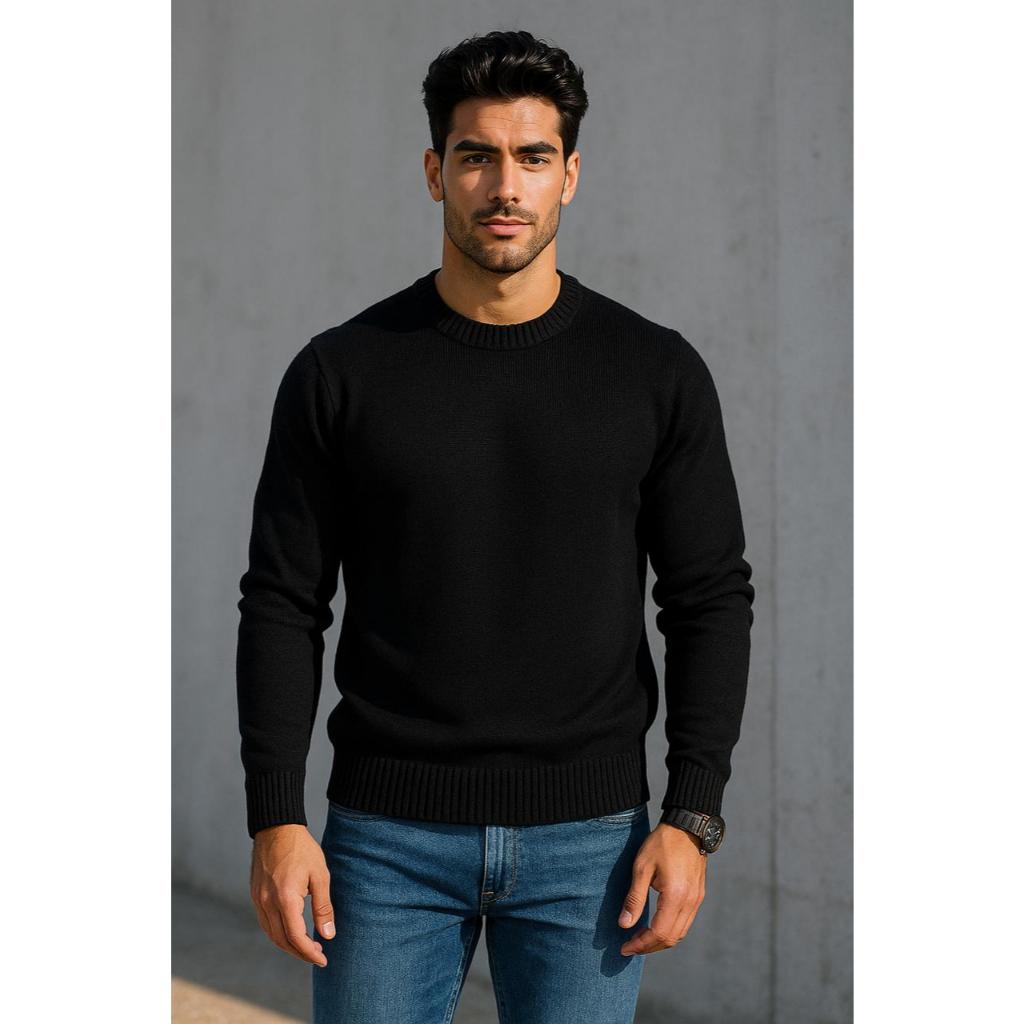 Sueter liso basico social la tricot blusa frio terno moletom