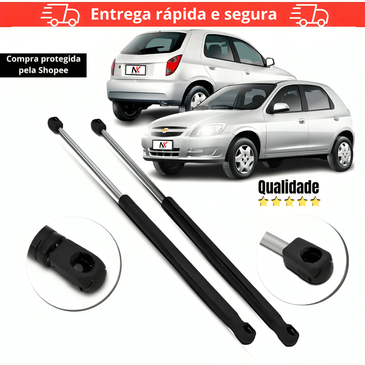 Par Amortecedor Traseira Porta Malas Celta 2000 2001 2002 2023 2005 2006 2007 2008 2009 2010 2011 2012 2013 2014 Novo em Oferta na Shopee