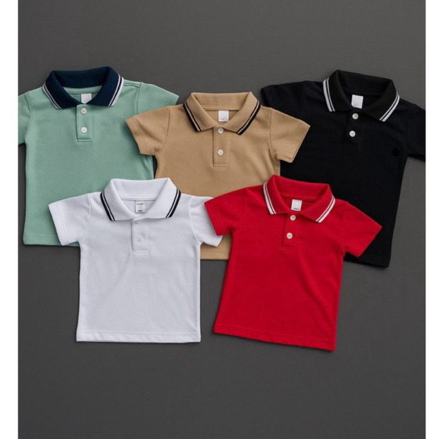 CAMISETA POLO INFANTIL LISA BLUSA CAMISA JUVENIL BEBÊ