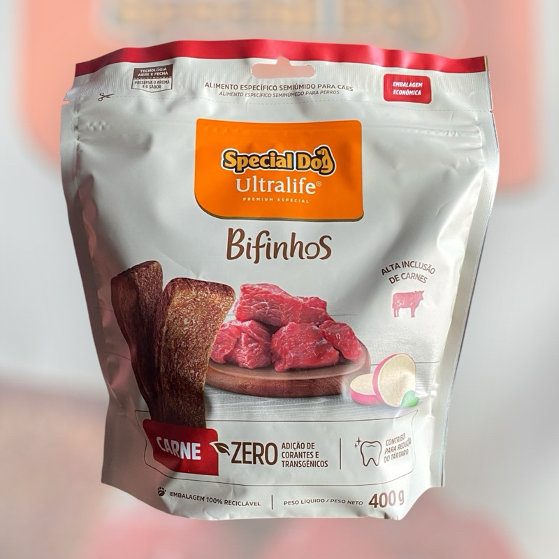 Bifinho Petisco Special Dog Ultralife 400g em Oferta na Shopee