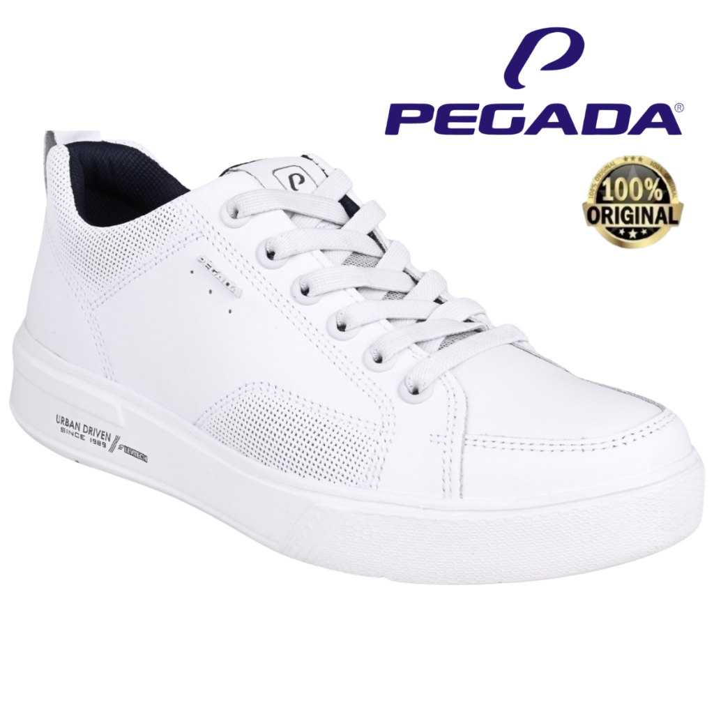 Sapatênis Pegada Masculino Em Couro - 111902-01 Branco