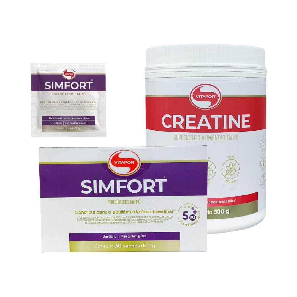 Kit Simfort 30 saches + Creatine Vitafor 300g
