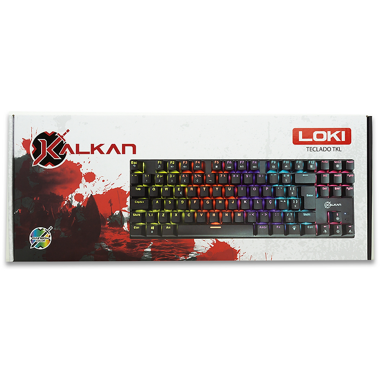 Teclado Mecanico Gamer Kalkan Loki Tkl Preto Switch Marrom