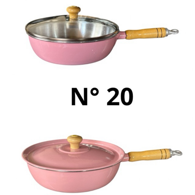 Frigideira Alumínio Leve Rosa N 20 Com Tampa De Vidro/Aluminio Premium em Oferta na Shopee