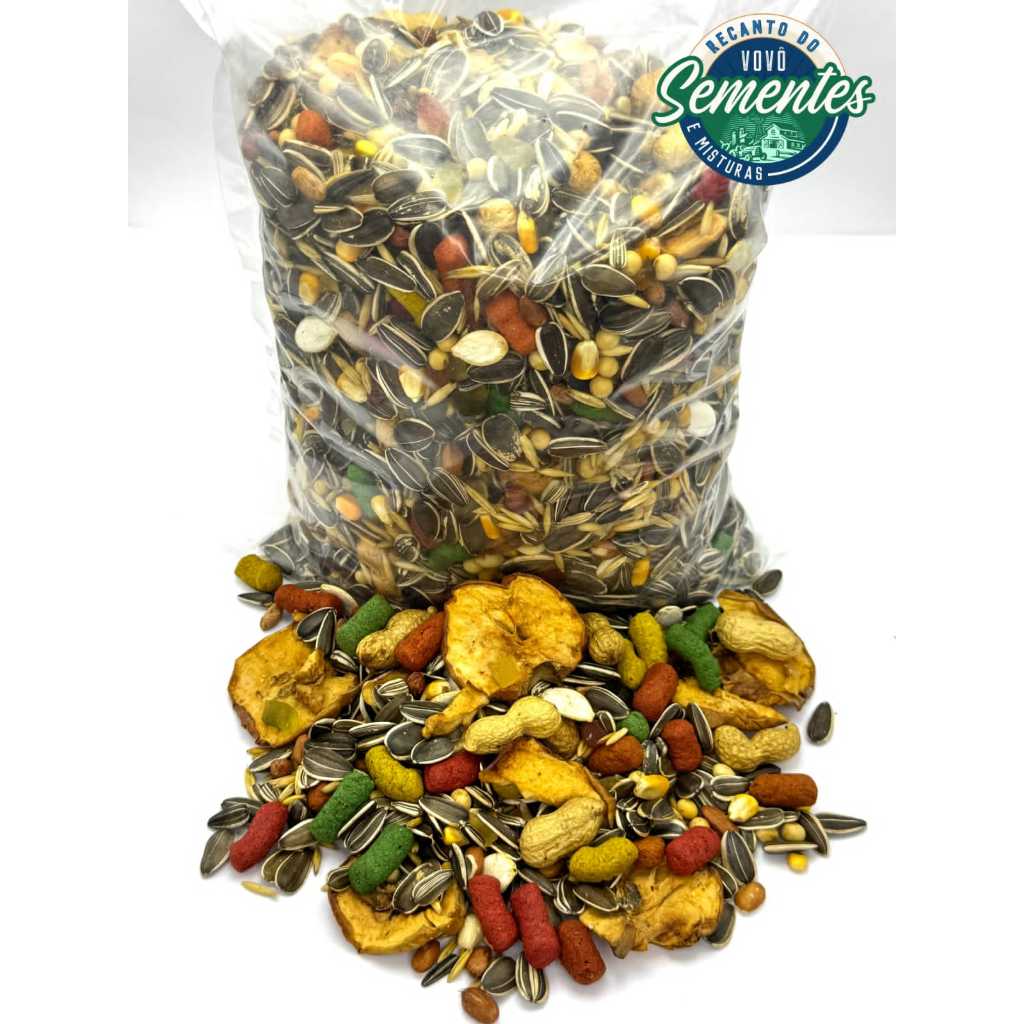 2KG / 5KG Mistura PAPAGAIO SUPER Premium C/ Frutas Raçao Arara Maritáca Completa em Oferta na Shopee