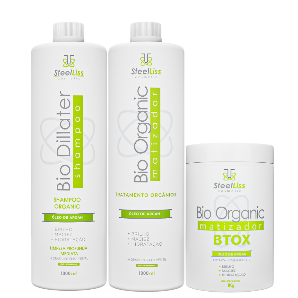 Kit Progressiva Sem Formol Para Loiras + Btox Capilar Orgânico - Tratamento Anti-frizz Steel Liss