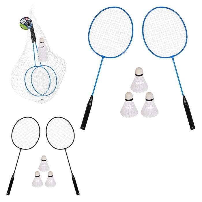 Kit Badminton 2 Raquetes + 3 Petecas Completo Original Cor Sortida - Zein