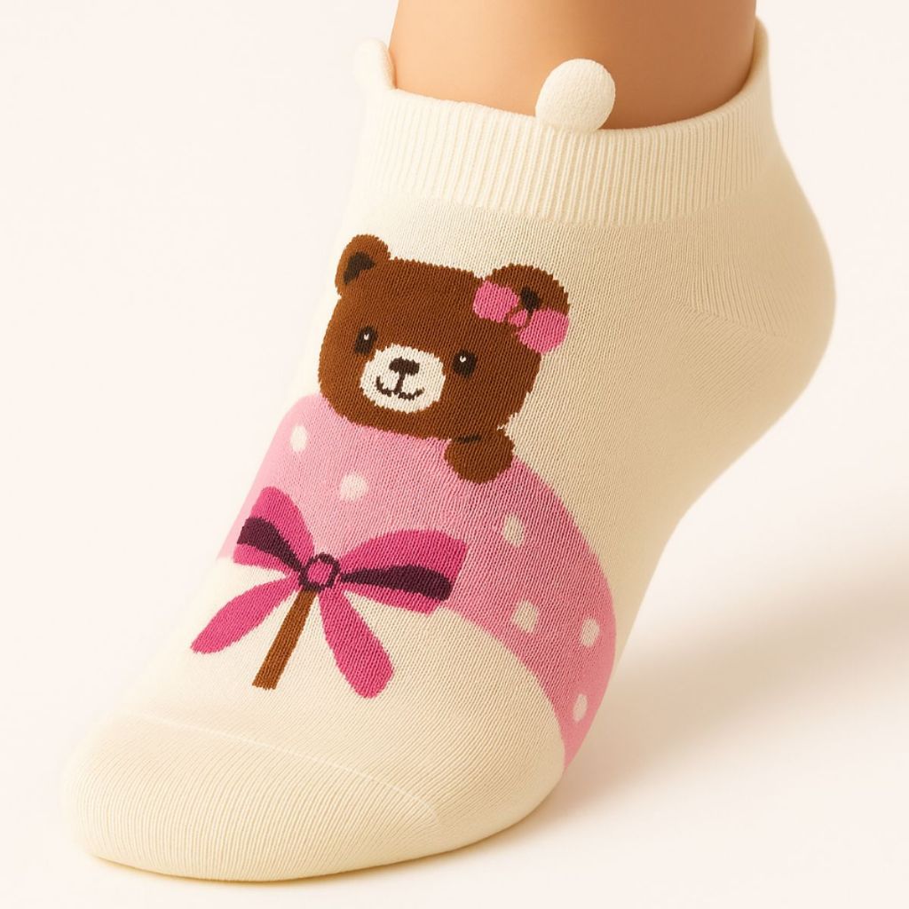 Kit 3/6/9/12 Meia Soquete Feminina Bichinhos Fofos 3D Estampada Conforto Charme Fofura Tam 35 ao 40 em Oferta na Shopee