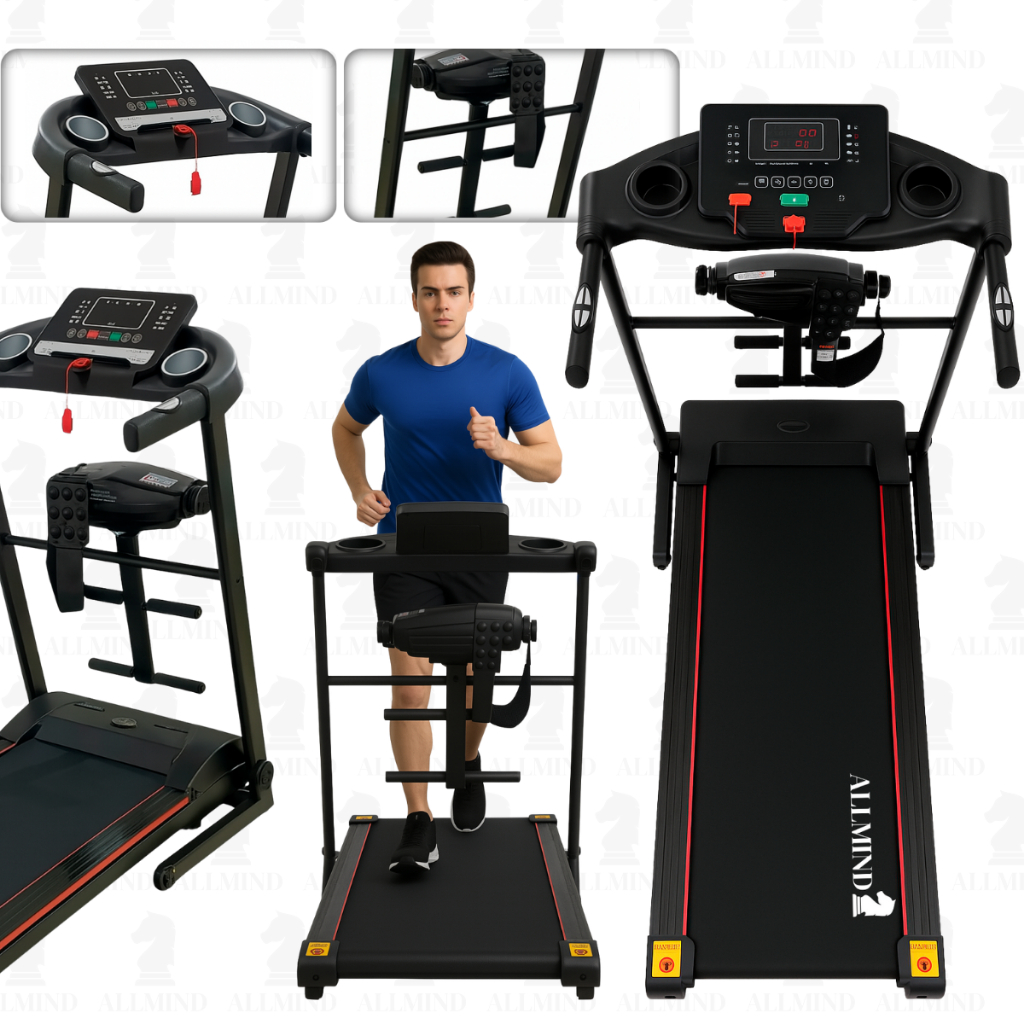 Esteira Elétrica Ergometrica Dobravel 3 Posições 120kg Esteira De Academia Eletrica Mini E...