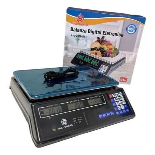 balança de precisão Digital 40 kg cor preta marca bull sharck de cozinha