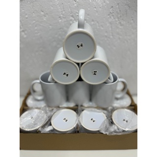 kit de 12 Canecas Brancas Porcelana P/sublimação 325ml Cor Branco Blanca em Oferta na Shopee