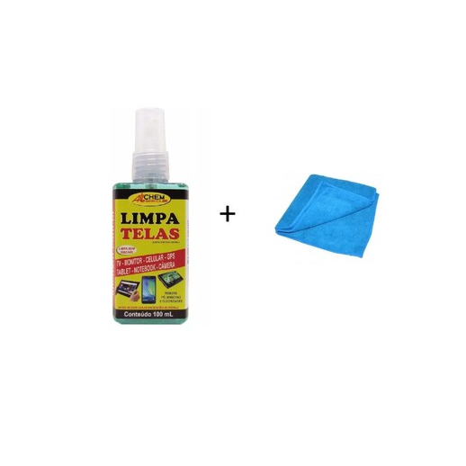 Kit Limpa Telas Allchem 100ml Tv Gps Celular Computador + brinde