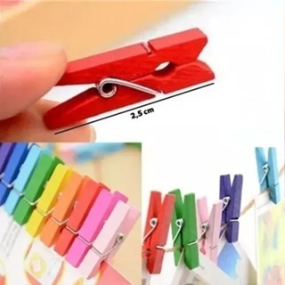 Prendedor Mini Pregador Madeira 2,5cm Colorido Com 100 Unidades Cores Sortidas Coloridos Organizador em Oferta na Shopee